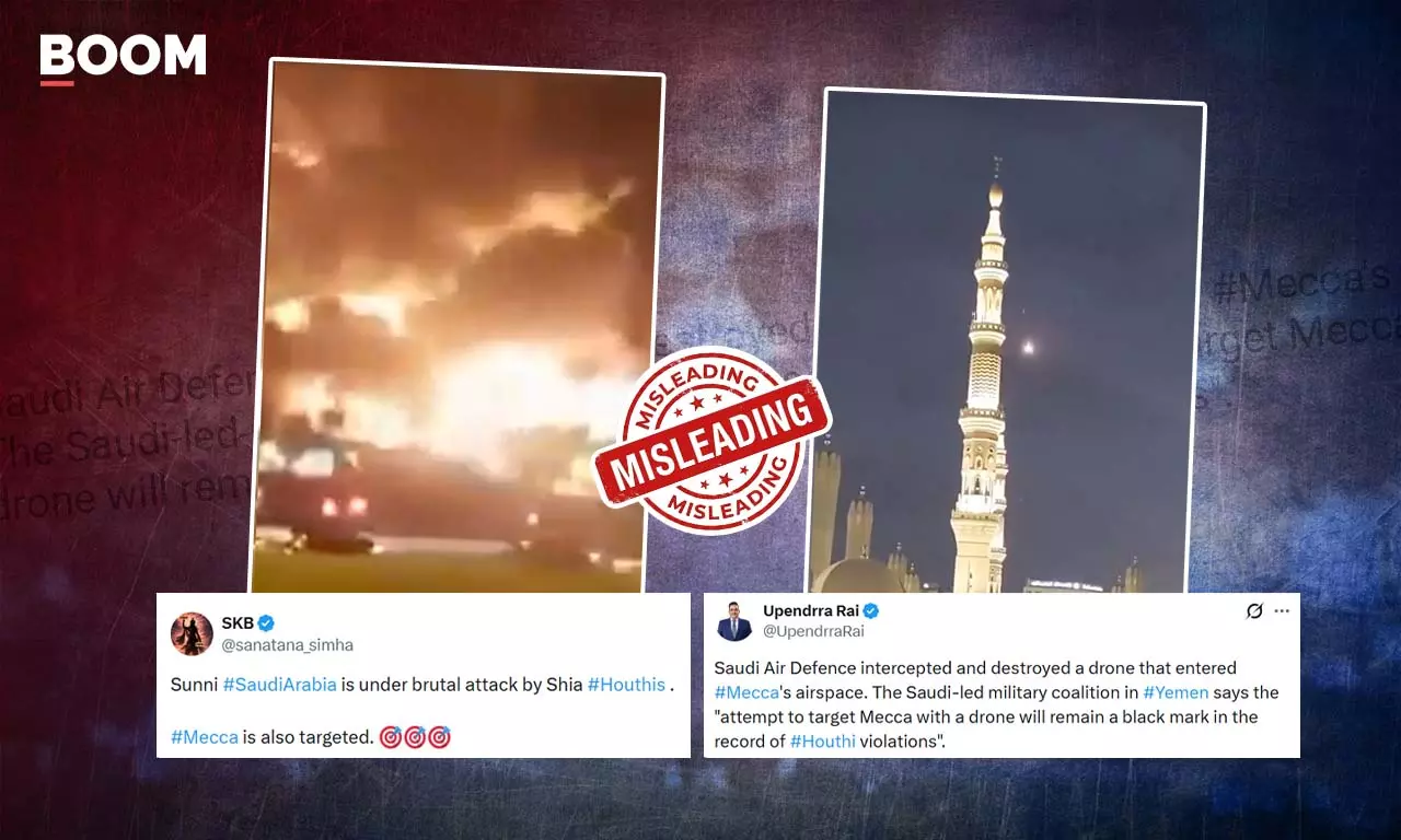 Old Videos Falsely Linked To Recent Houthi Drone Attack Near Mecca Old Videos Falsely Linked To Recent Houthi Drone Attack Near Mecca