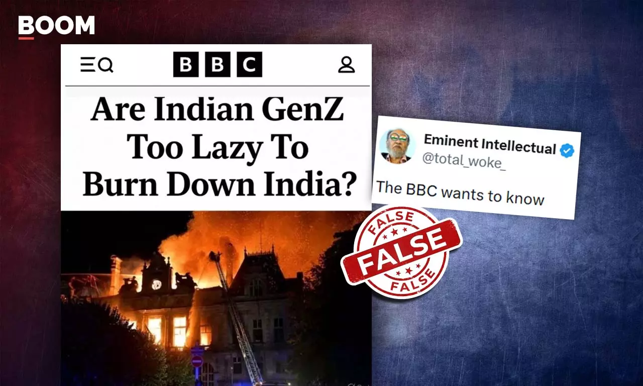 Fabricated Headline On Indian Gen Z Falsely Attributed To BBC Fabricated Headline On Indian Gen Z Falsely Attributed To BBC