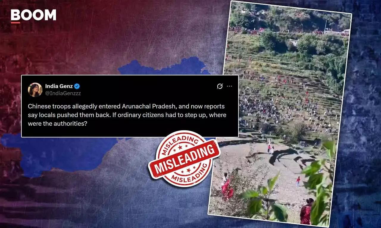 Video Does Not Show Locals Driving Out Chinese Troops In Arunachal Pradesh Video Does Not Show Locals Driving Out Chinese Troops In Arunachal Pradesh