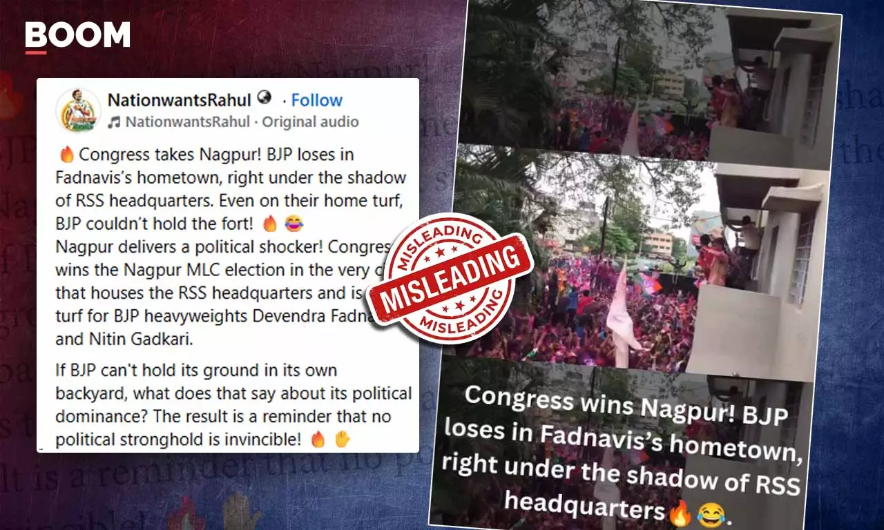 Video Of Old Celebration Falsely Linked To Congress Nagpur MLC Poll Win Video Of Old Celebration Falsely Linked To Congress Nagpur MLC Poll Win