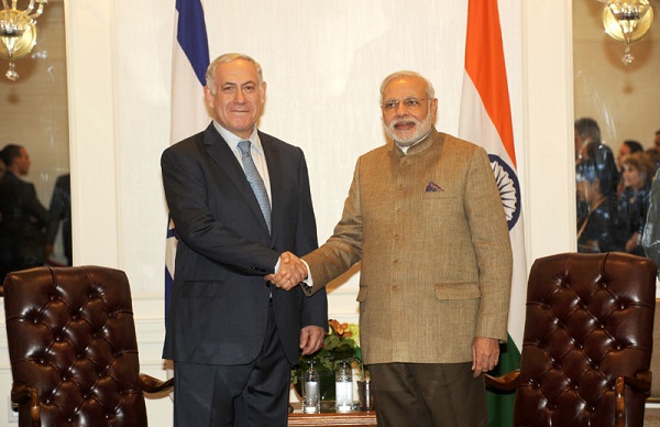 The Prime Minister of Israel, Mr. Benjamin Netanyahu meeting Narendra Modi, in New York.