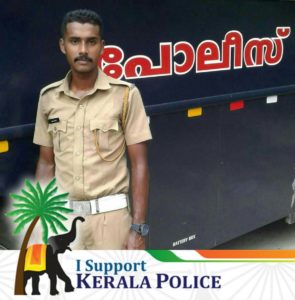 Kerala cop's photo made viral as Vallabh Das a CPM worker