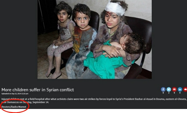 Picture of Syrian kids published in Reuters