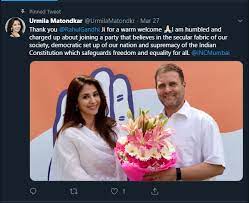 Fake a/c @UrmilaMatondkr retweeting another fake a/c @abhindanDiwas