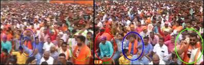 Image shows screenshots of two images from the same rally