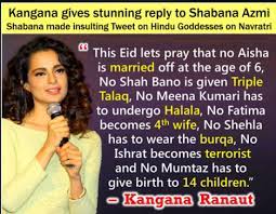 Kangana Ranaut's image along with a text, which appeals to rid the Islam religion of its evils during the festival of Eid is doing the rounds