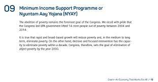 Except from the Congress Manifesto on NYAY