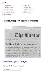 Newspaper Generator clipping