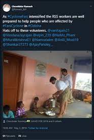 Tweet on RSS helping in Odhisa Cyclone