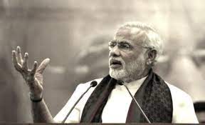 Image shows Narendra Modi