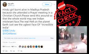 Fake News Hindu Teen burnt