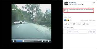 Car accident facebook post