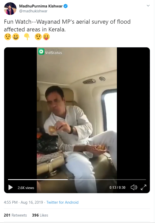 Rahul Gandhi eating samosas