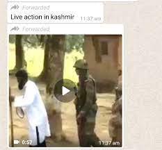 WhatsApp message on Kashmir