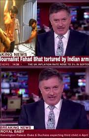 Image shows BBC Reporter Simon McCoy