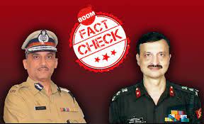 image shows Mumbai CP Sanjay Barve and Brig Hemant Mahajan