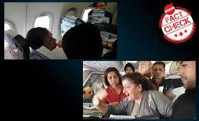 viral video of woman in flight