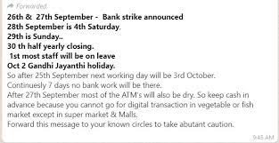 Banks Strike Whats App mesage