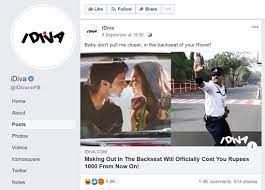 Facebook screenshot of misleading story published by iDiva