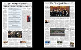 (L-R)Front page of the September 27 issue and September 28 issue of the New York Times