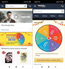 Image shows Spin and Win offer on Amazon APP