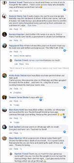 Image shows Comments on Trivedi's Facebook post carrying the poem