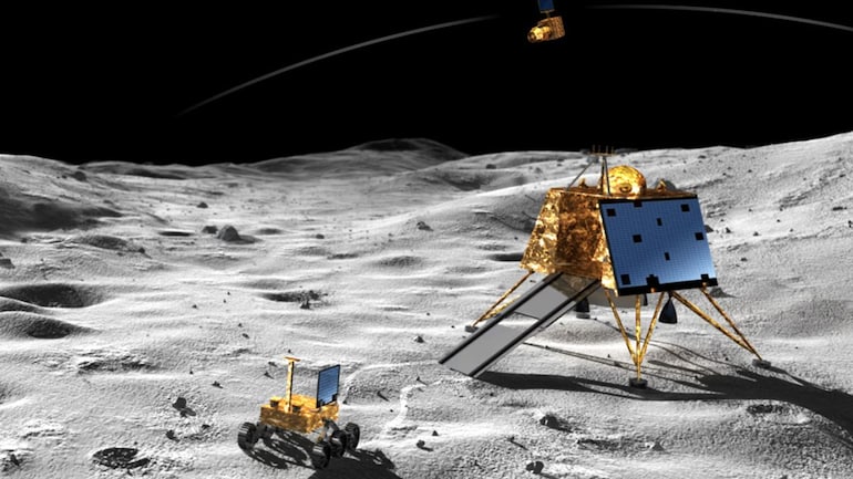 Picture of ISRO GSLVE Chandrayaan at night