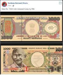 Image show Rs 1000 fb post