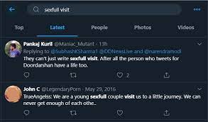 Sexfull Modi tweet tag search